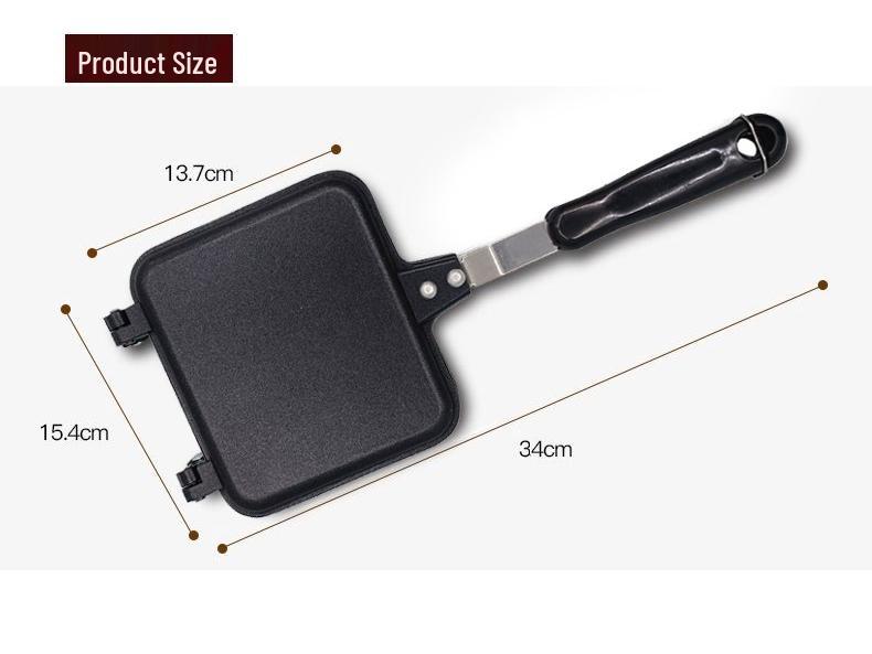 Dubbelsidig non-stick panna för grillade smörgåsar, biff, frukost och bakning.