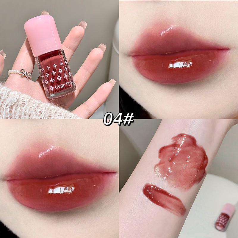 

Чистый блеск для губ Gege Bear Увлажняющая водянистая зеркальная прозрачная помада Стойкая помада