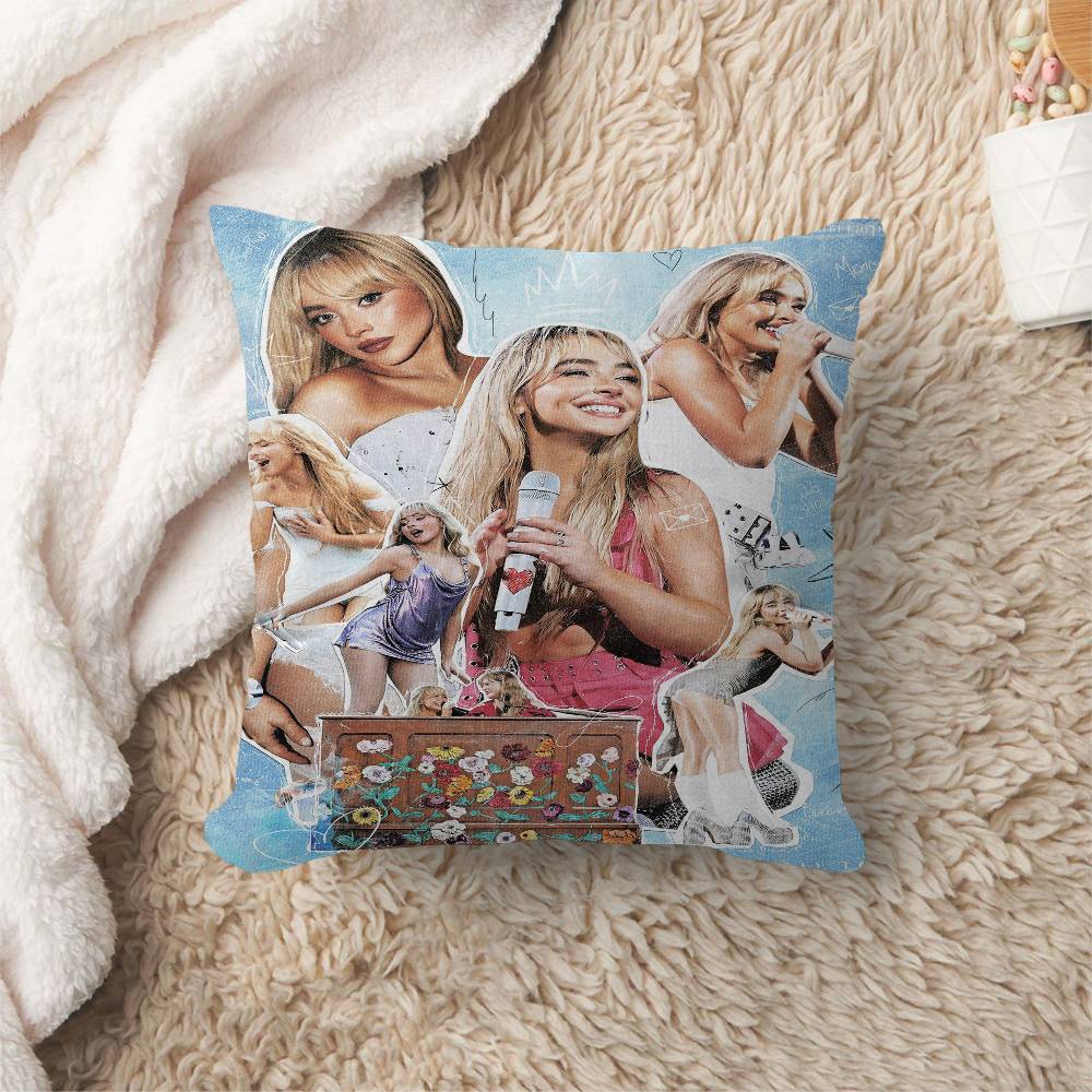 S-Sabrina C-Carpenter Office Cushion Pillowcase Car Cushion Cover45X45Cm Lumbar Pillowcase Sofa Pillowcover