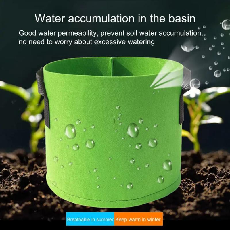 Gallon Plant Grow Bag with Handles Non-woven Fabric Vegetable Planting Bag Vegetable Plant Pot Grow Bag Garden Farm Planter Bags