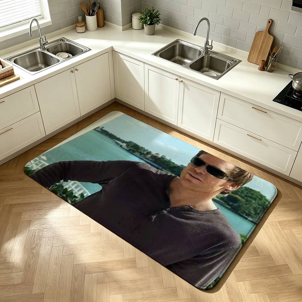 Dexter Morgan Shower Room Absorbent Small Floor Mat Soft Comfortable Decorative Foot Mat