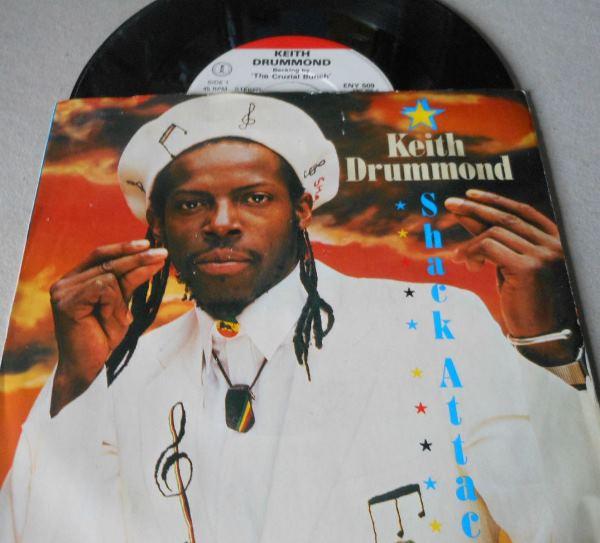 

7-дюймовая пластинка KEITH DRUMMOND BACKING BY THE CRUZ Shack Attack ENY509 Ensign 1984 UK Reggae Ska Dub Б/у