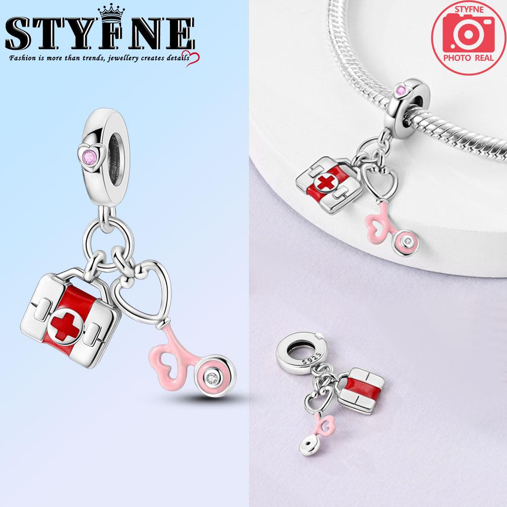Eleganti Charms e Perline in Rame 100% Serie Professioni Medico Pittore Musicista Infermiere Adatti a Braccialetti Originali Gioielli Fai da Te