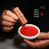 Vermilion Calligraphy Ink Pad - Seal Carving & Chinese Painting, 90g Ceramic Box