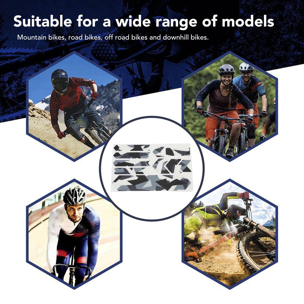 3D Bicycle Frame Protective Decals PVC Mountain Road Bike Adhesive Stickers Cycling Accessories