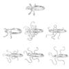 Women Opening Blank Rings Base Bracket Tray DIY Setting Jewelry Findings Making