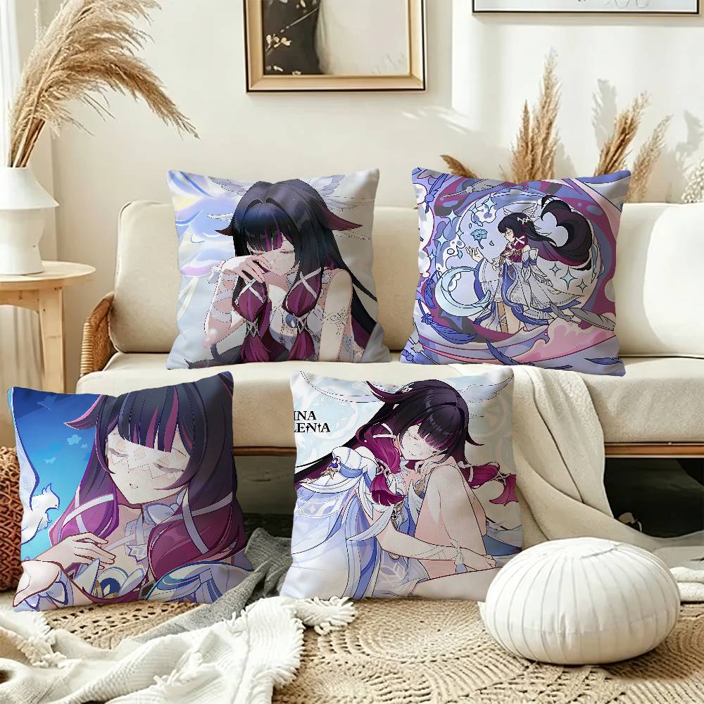 Genshin Impact Columbina Decorative Room Aesthetics Pillow Case Home Decor Bedroom Sofa Bed Couch Pillow Cover x