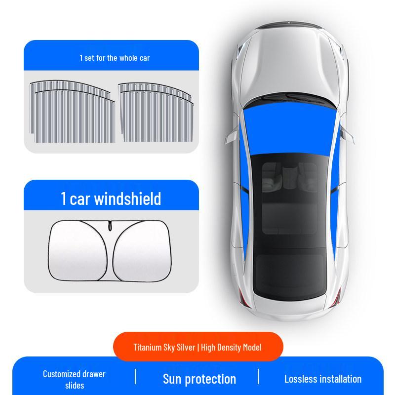 Car Window Sun Shade Blackout Curtain - Sun Shield for Driver's Seat and Windshield, Protecting Vehicle Interior