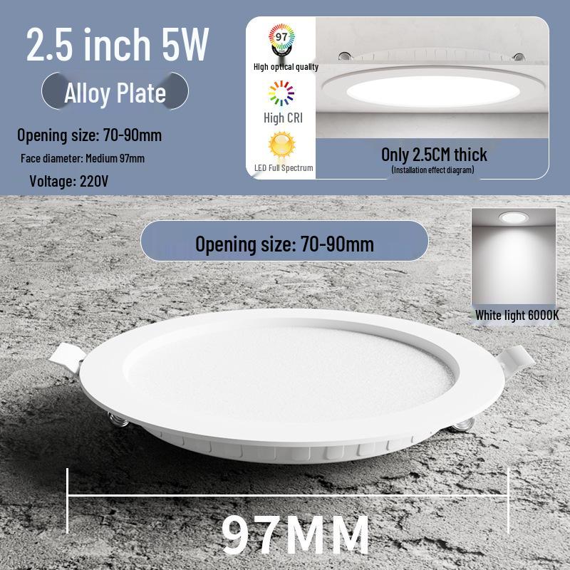 Ultra-Thin LED Downlight: 4-6 Inch Recessed Ceiling Spotlight
