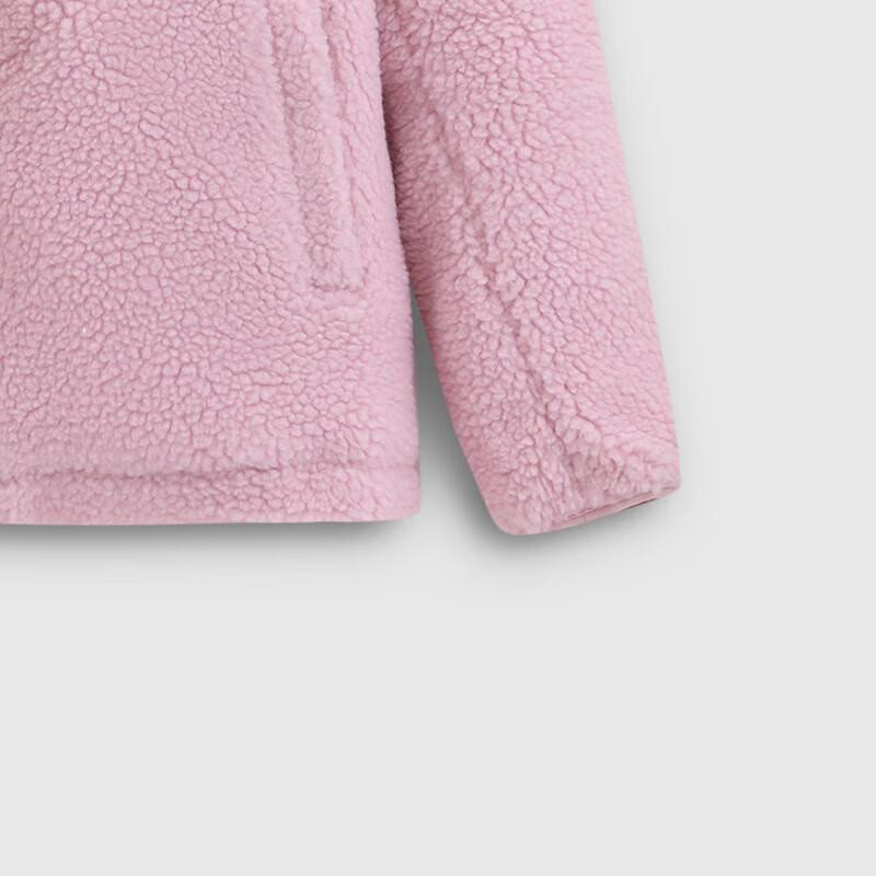 GAP Unisex Color-block Logo Faux Lambswool Stand-collar Sweatshirt