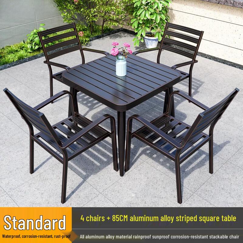 Outdoor Aluminum Alloy Patio Dining Set