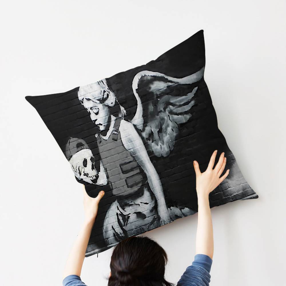 Artist B-Banksy Cushion Cover Pillow Cover Decor Pillowcase Printed Cushion Case for Couch