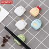 Cute Ceramic Chopstick Holder Creative Shape Adorable Appearance Porcelain- Cartoon Cat Bear Chopstick Kawai Tableware Holder