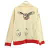 BOHEMIANS sweat Zip jacket M Beige Back brushed Men's Used