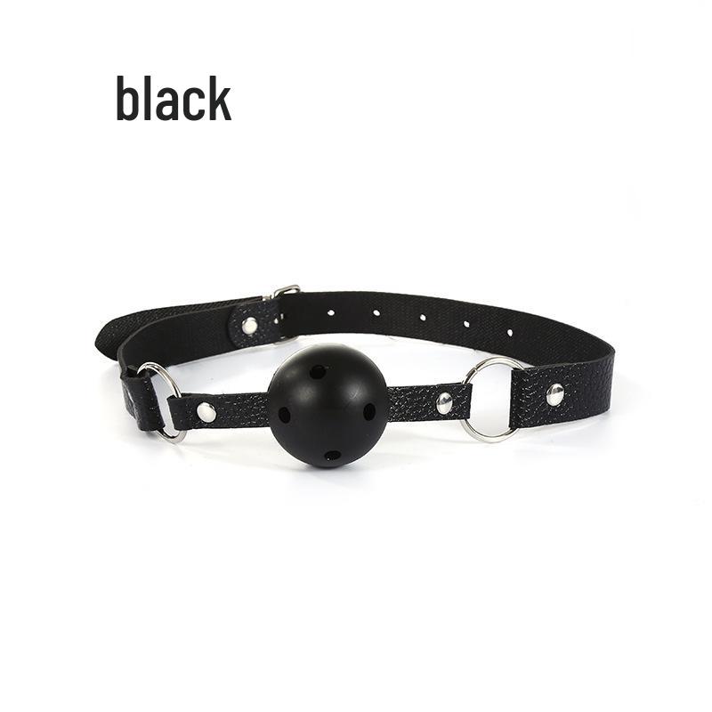 Lychee Grain Leather Gag with Mouth Hole - Couples' Flirting Restraint Toy