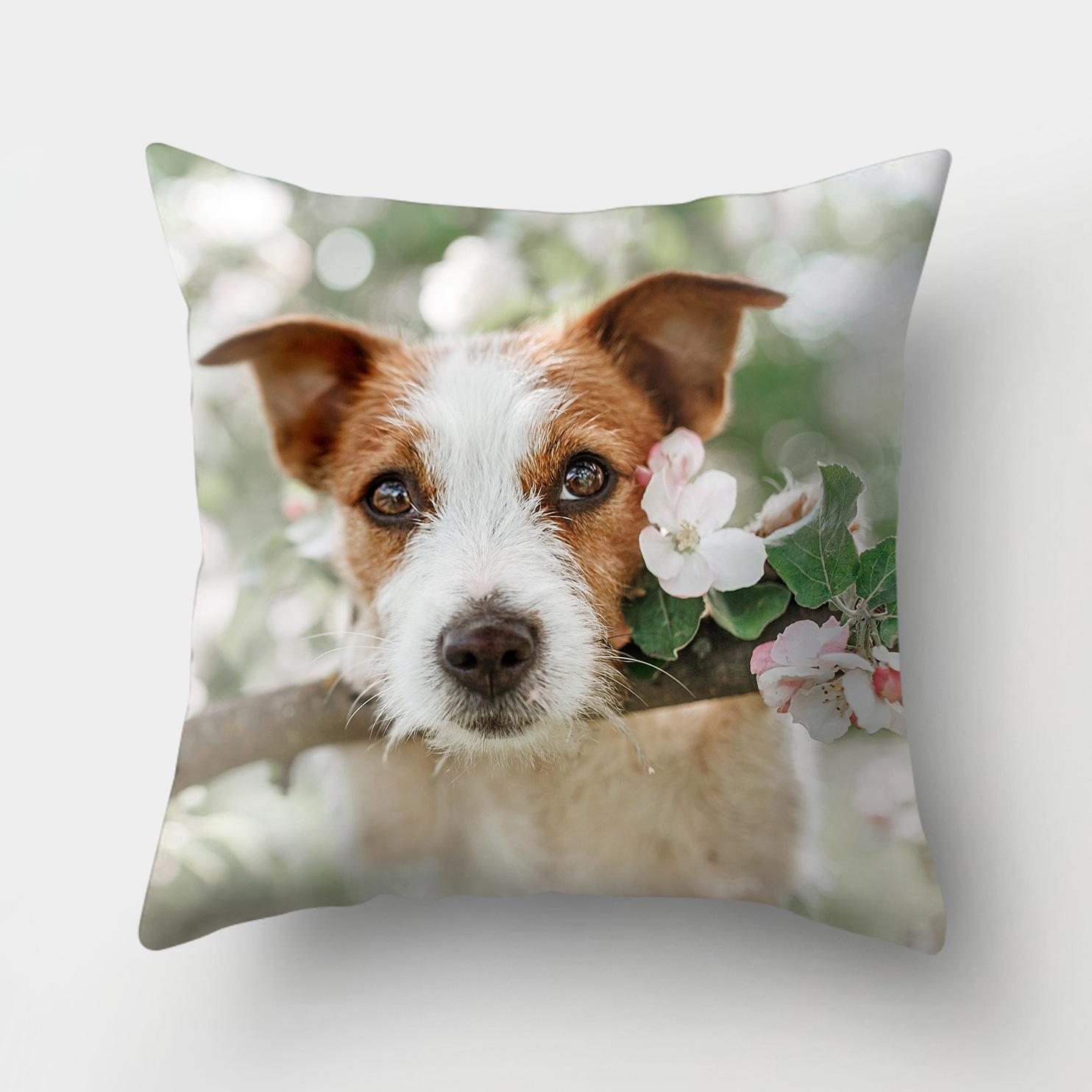 

1 шт., чехол для подушки с рисунком собаки, домашний декор, автомобиль, офисные принадлежности, уличная подушка 40x40cm