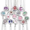 Stainless Steel Fashion Tree of Life Aromatherapy Necklace Essential Oil Diffuser Perfume Locket Pendant Women Jewelry Gift