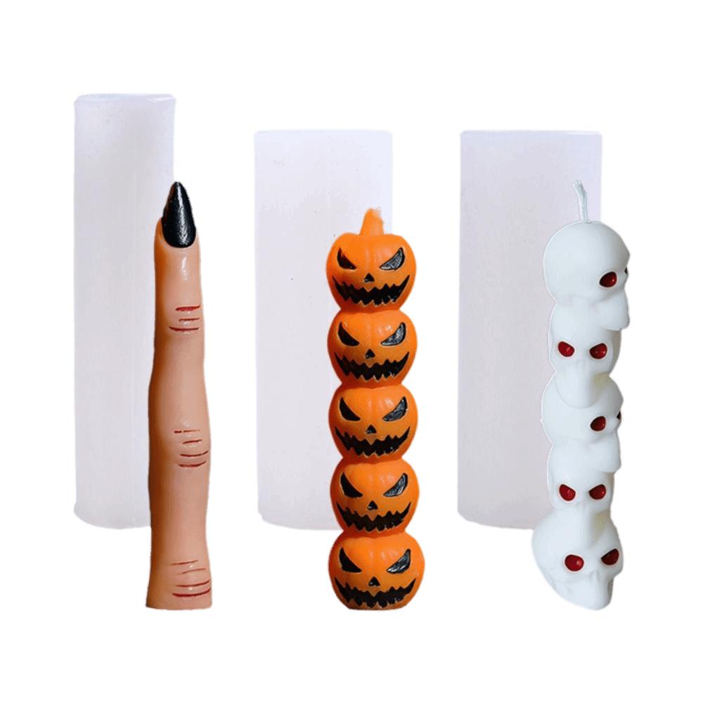 3D Silicone Molds Multi-Style Pillar Candle Molds Shapes Candle Molds  Halloween
