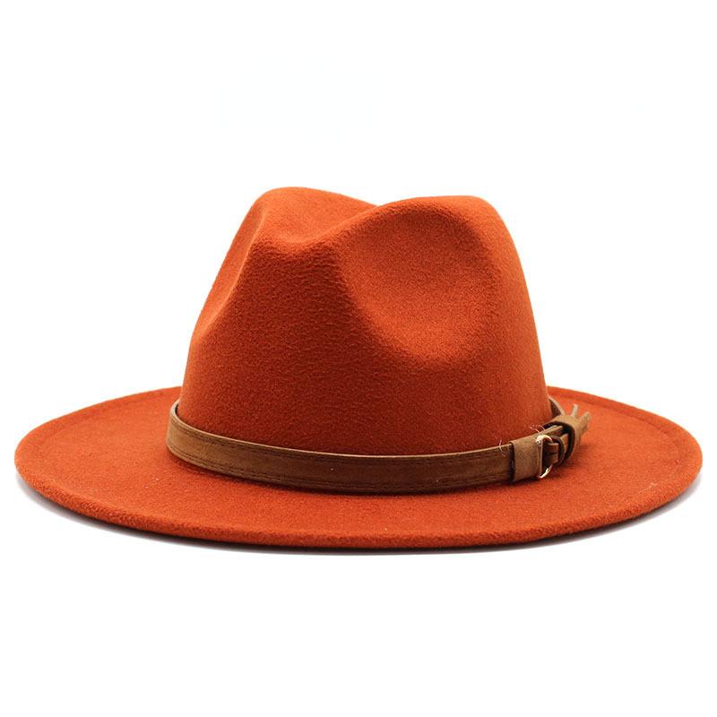 Filz-Fedora-Hut mit breiter Krempe für Sommer- und Herbst-Modebegeisterte