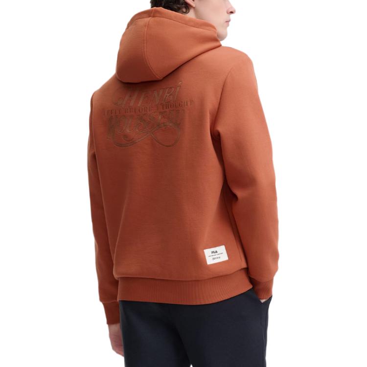 Fila X Rousseau Heritage Series Fashion Casual Comfortable Hoodie Men Hoodies Sunset-Orange F11M448217F-OR