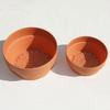 Plant Pot/Tray with Drainage Holes Imitation Ceramic Pot/Plate Gardening Supply