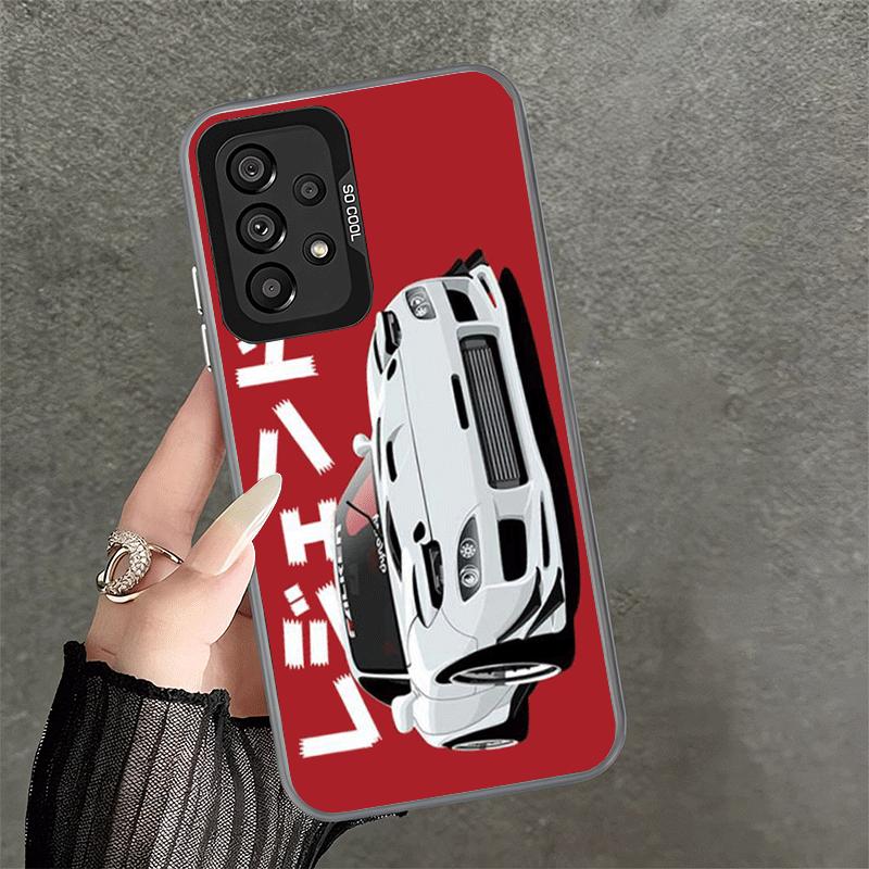 JDM Tokyo Drift Sports Car Shockproof Phone Case for Samsung A17 A16 A15 A14 A37 A57 A36 A56 A26 A35 A55 A25 A34 A54 A24 A13 A23