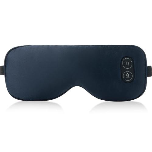 Beemyi USB Rechargeable Cordless Washable Hot Eye Mask [3 Temperature Settings, 7 Vibration Settings, 15-Minute Auto-Off Timer] 6A Premium Silk Light-