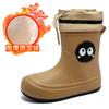 Rain shoes women's new cartoon rain boots adult medium tube water boots wear non-slip student water shoes thermal rubber shoes