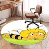 Maya the Bee Printed Round Rug Carpet Chair Rug Area Rug Entryway Doormats,for Office Chair Living Room Bedroom Kitchen Room.