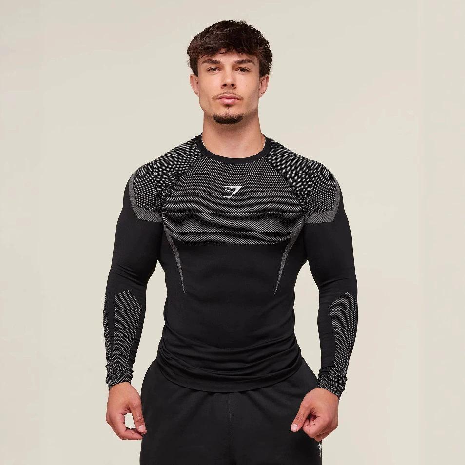 GYMSHARK Дышащий топ с длинным рукавом для бега