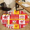 Alfombra Redonda con Patrón del Liverpool F.C., Felpudo para Interiores/Exteriores, para Picnic, Sala de Juegos, Dormitorio, Oficina, Sala de Estar, Alfombra Decorativa para el Hogar, Regalo de Cumpleaños