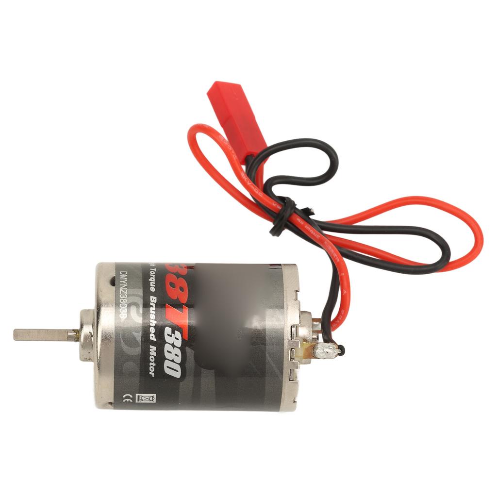 38 Omdreininger 380 Børstet Elektromotor Høyt Dreiemoment Børstet Motor med JST-plugg for 1/16 RC Bil Skipmodell Universell Type