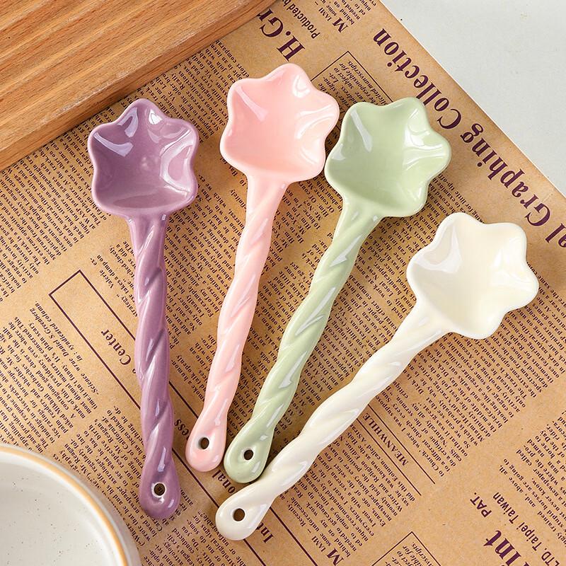 KANGMO Ceramic Star Coffee Stirring Spoons