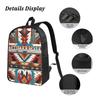 Navajo Watercolor Pattern Backpack Student BookBag School Bag Laptop Shoulder Bags 3ps Insulated Lunch Bag Pencil Case