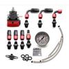 Car Universal EFI Fuel Pressure Regulator for 7MGTE MKIII with Hose Line Oil 100psi Gauge Universal Adjustable FPR AN6 Fitting