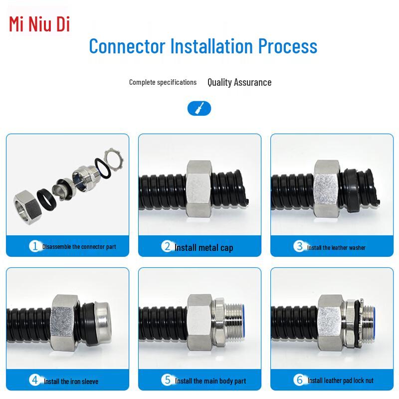 Zinc Alloy Flexible Hose External Thread Connector