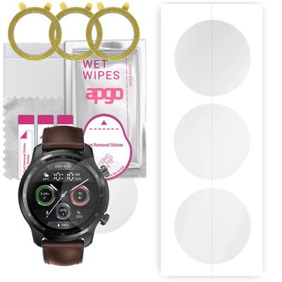 3x protector de pantalla de hidrogel apgo para Mobvoi TicWatch Pro 3 Ultra LTE, película de hidrogel, con capa de posicionamiento fácil instalación
