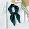 Dopamine Color Silk Scarf: Women's Solid Small Square Neckerchief & Headband