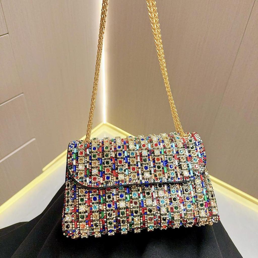 Retro Rhinestone Single Shoulder and Crossbody Evening Bag