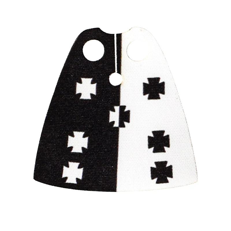 Medieval Army Empire Flag and Flagpole Set - Knight Building Blocks with Cloak and Weapon Bricks