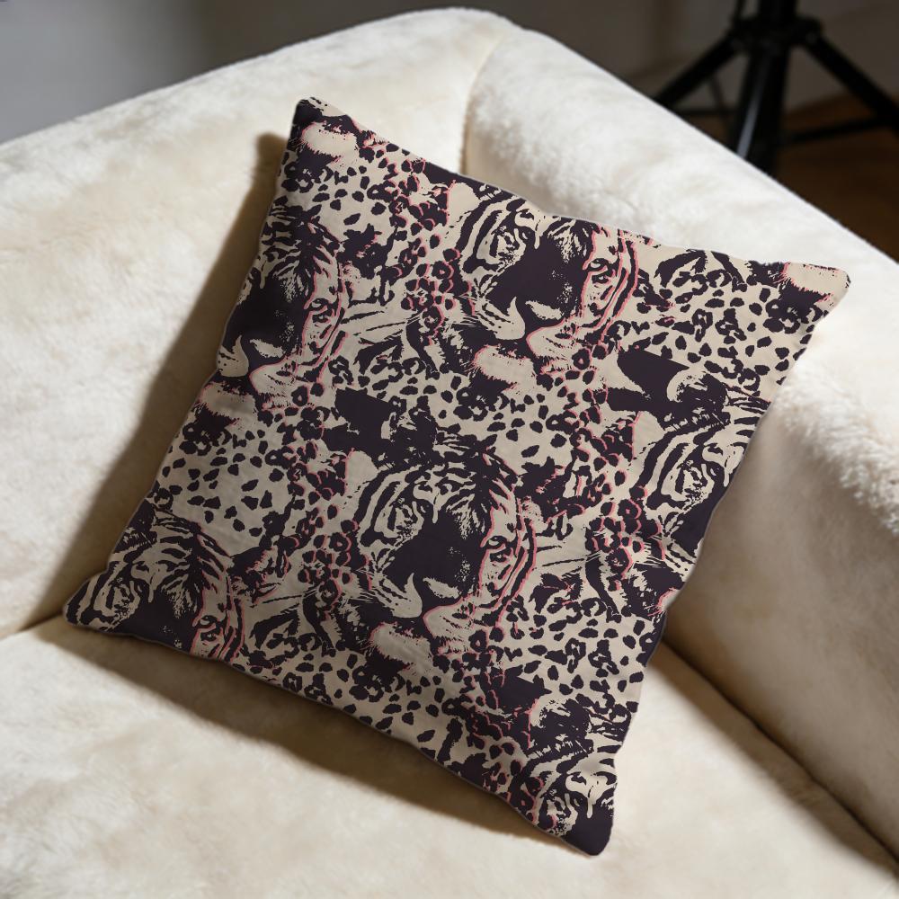Tiger Cushion Cover Soft Decorative Pillow Case Suitable for Bedroom Sofa Car Travel Use