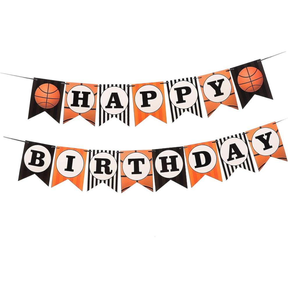 Basketball-Geburtstagsbanner-Dekor, 2 Sets, Basketball-Party-Dekorationen für Jungen oder erwachsene Männer