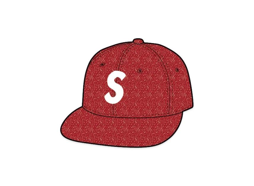 785727 Supreme Pigment Coated S Logo 6-Panel Red One-Size