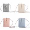 Pu Leather Small Square Bag Pearl Crossbody Bag Simple Shoulder Bag  Girls