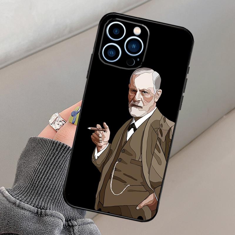 Sigmund Freud Case For iPhone 14 15 16 Pro Max 13 12 11 X XR XS Plus 12 13 Mini Soft Back Cover