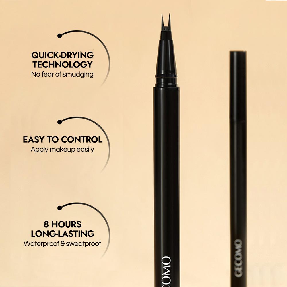 GECOMO 0,05 mm Ultrafeiner Unterwimpernstift, Präzise Kontrolle Augen-Make-up, Doppelseitiger Eyeliner-Wimpernstift