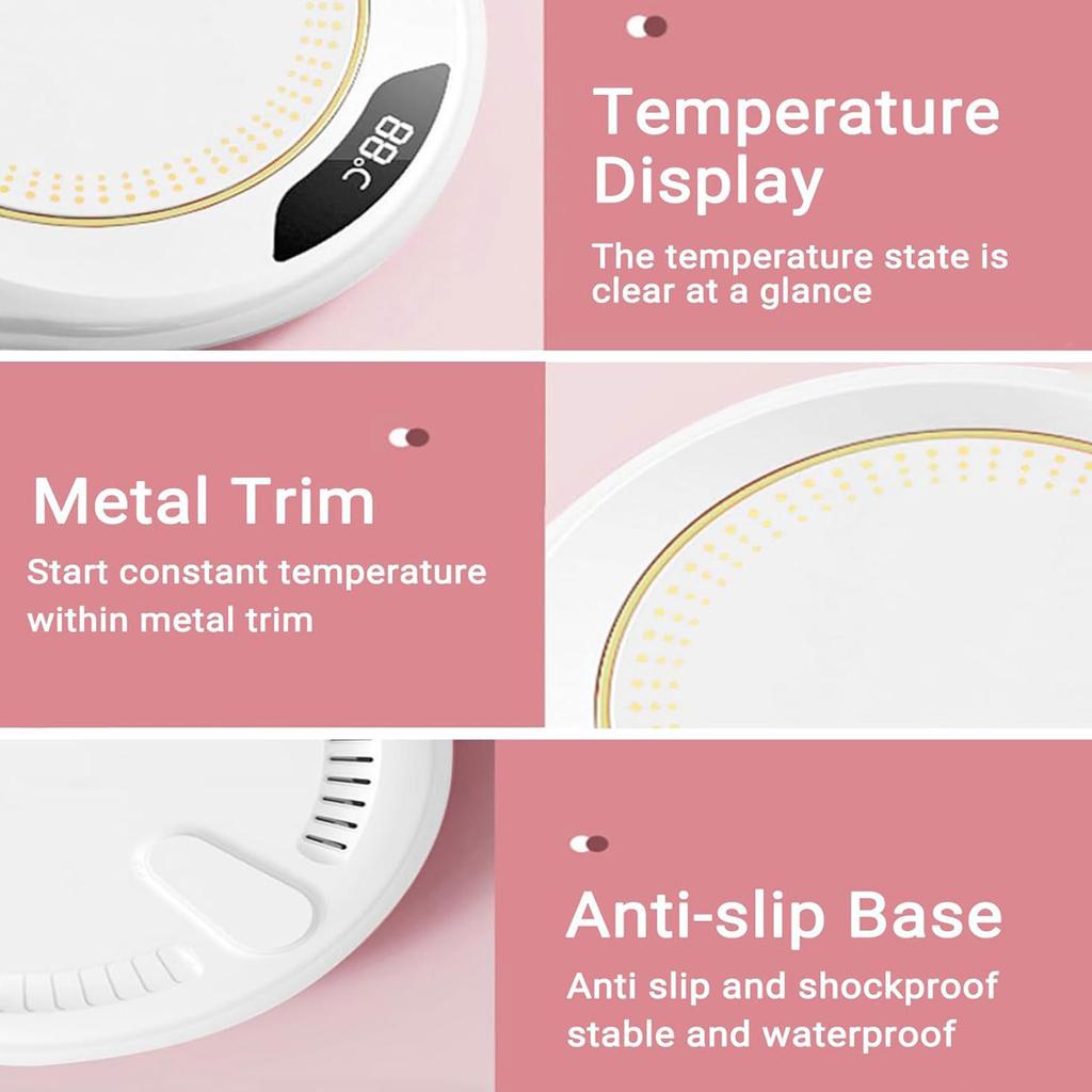Coffee Mug Cup Warmer Suitable for Cocoa Tea Water Milk Office Desk Use Electric Beverage USB Glass Heater Coaster Plate