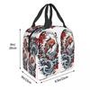Japanischer Koi-Fischerei Streetwear-Stil Isolierte Lunchtasche für Kinder Schul-Kühltasche Thermische Lebensmittelbox Tragetasche Lunchboxen Behälter