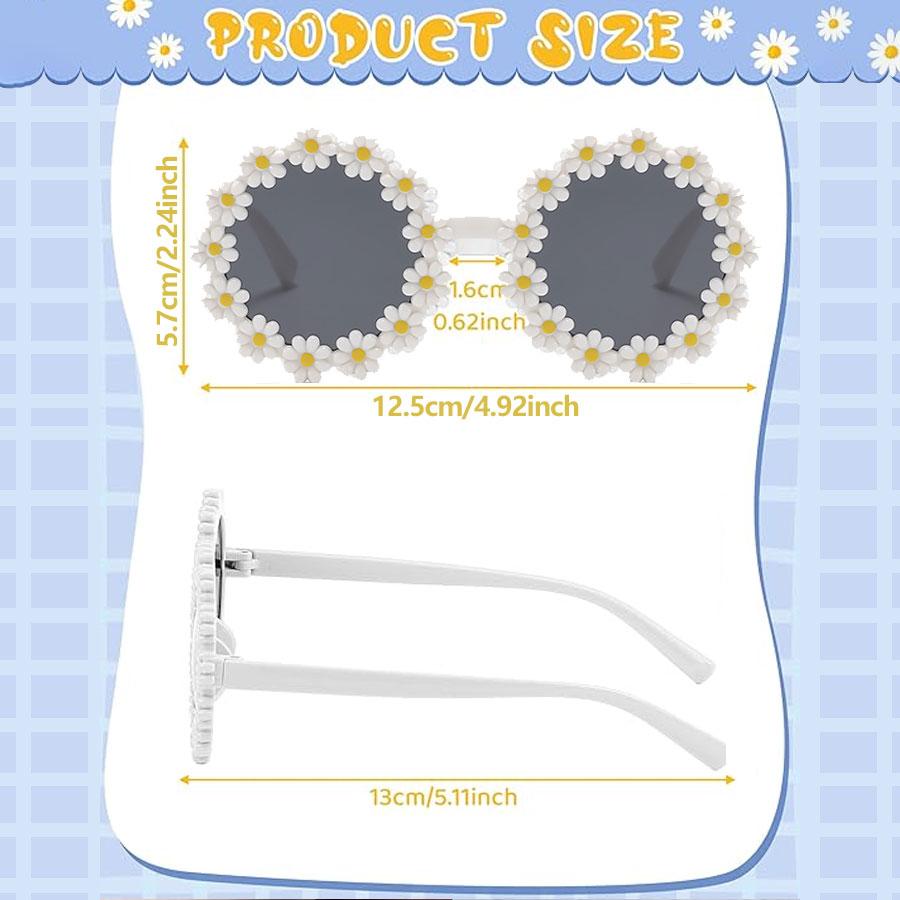 Niedliche Gänseblümchen-Sonnenbrille Kinder Sommer Strandaccessoires Gänseblümchen-Brille Hippie-Party-Dekoration