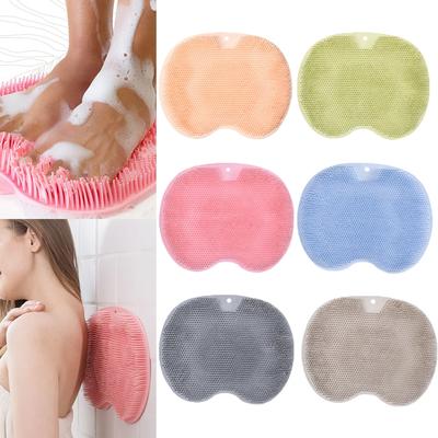 Dusche Fuß Rücken Scrubber Silikon Bad Massage Pad Bad Massage Kissen Bürste mit Saugnäpfen Waschen Fuß Matte Peeling pinsel